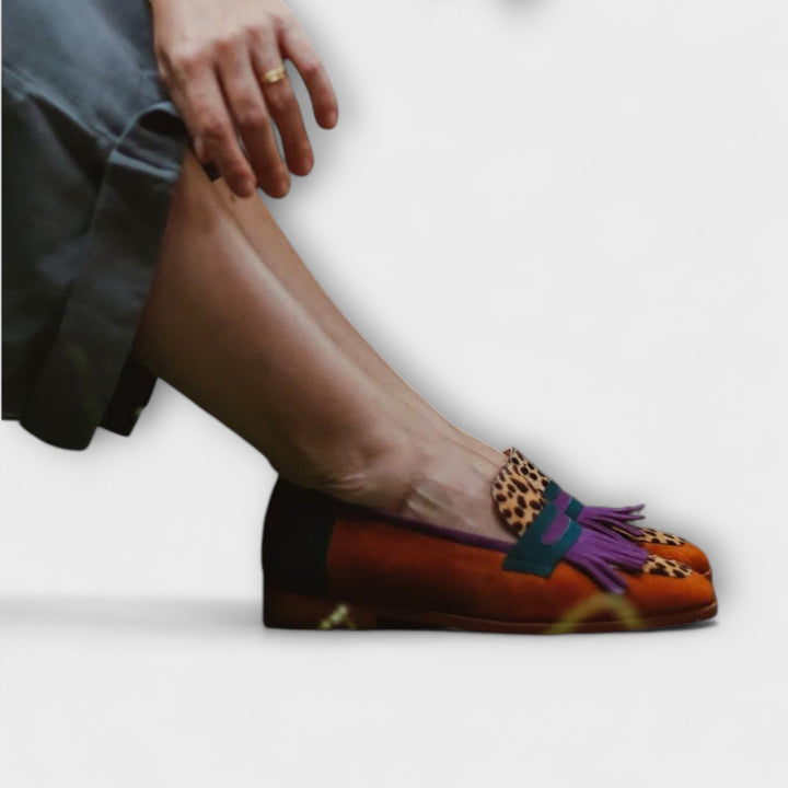 Fallon™ | Bruine Luipaard Mocassin