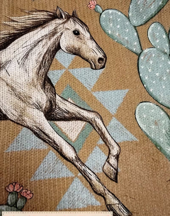 Kaitlyn - Desert Horse en Cactus Zip Cardigan