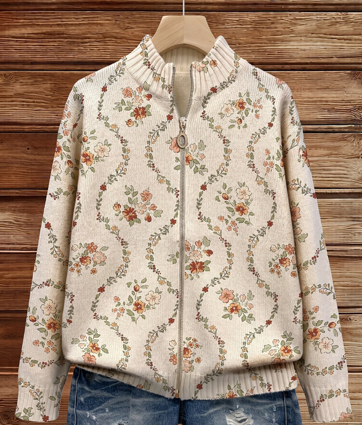 Danielle - Delicate Floral Vine Cream Print