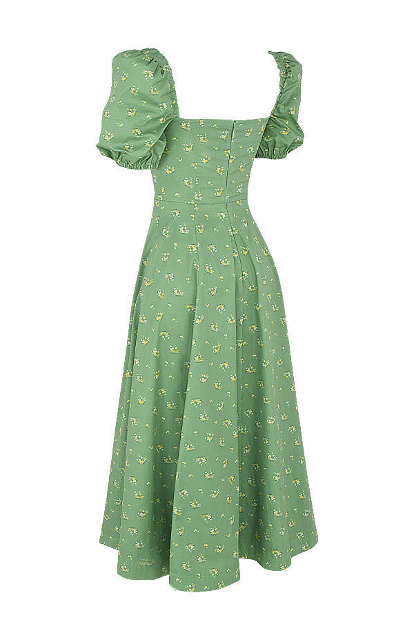 Aviana - Jurk met Mouwen Bouffantes Bloom