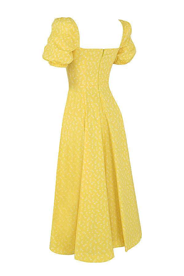 Aviana - Jurk met Mouwen Bouffantes Bloom
