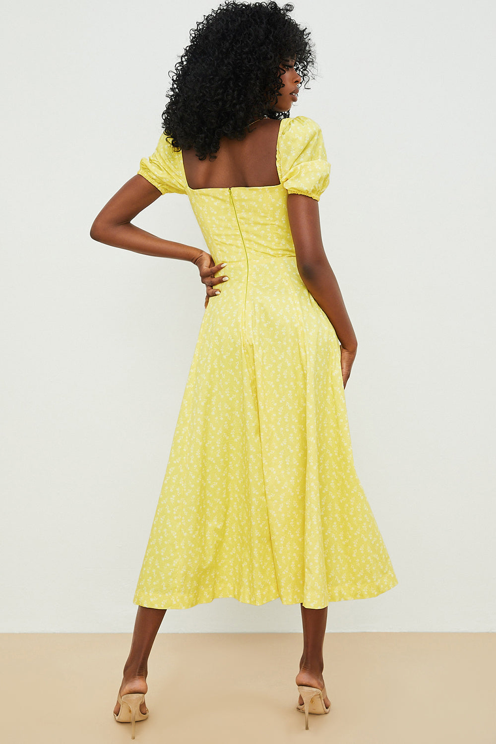 Aviana - Jurk met Mouwen Bouffantes Bloom