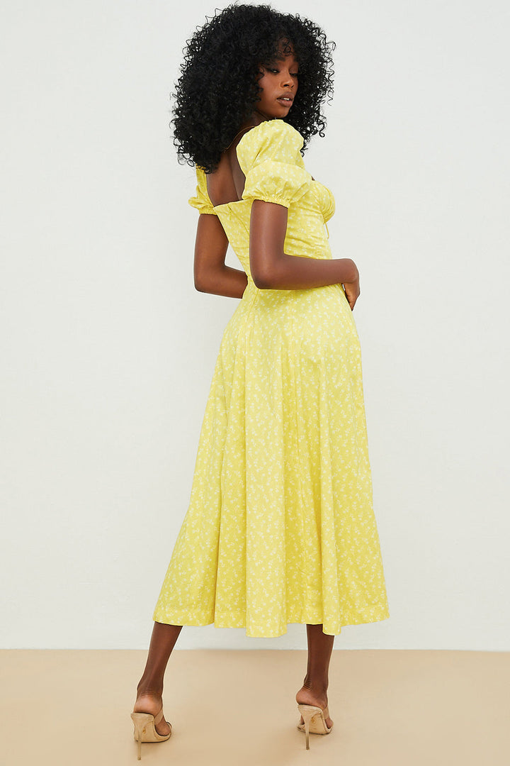 Aviana - Jurk met Mouwen Bouffantes Bloom