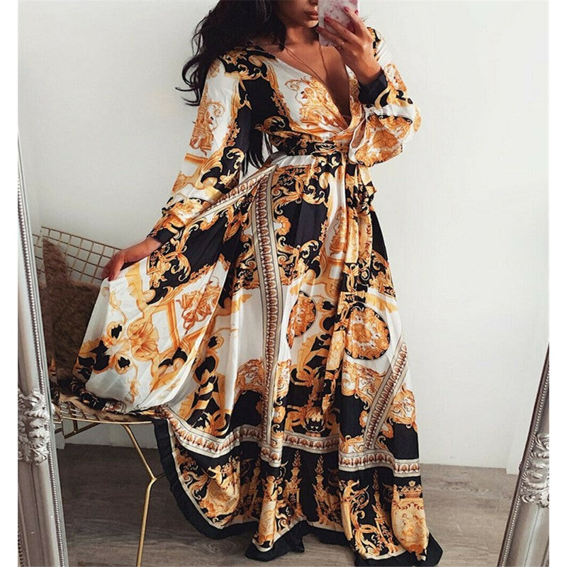Faye - Jurk Met print Boho