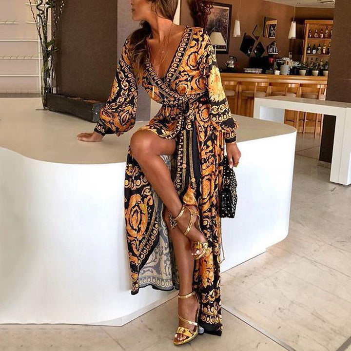 Faye - Jurk Met print Boho