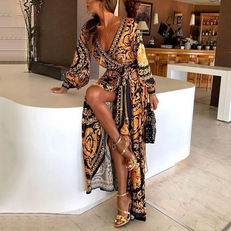 Faye - Jurk Met print Boho