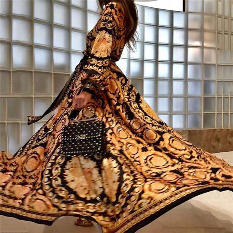 Faye - Jurk Met print Boho